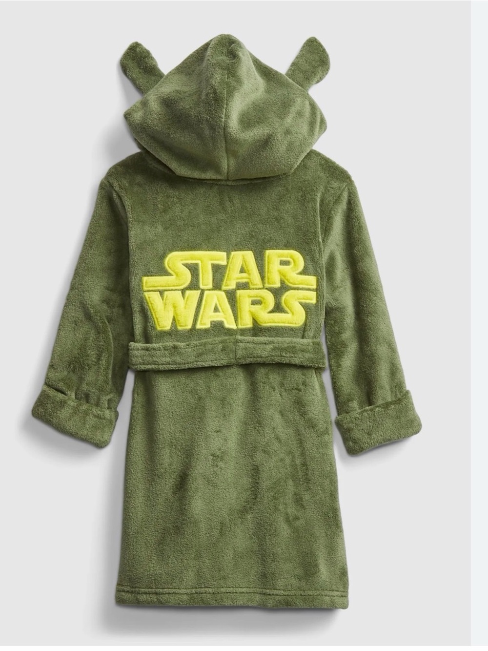 GAP x Disney Star Wars Yoda Green Plush Kids Robe Sz 3T Toddler Boy / Girl